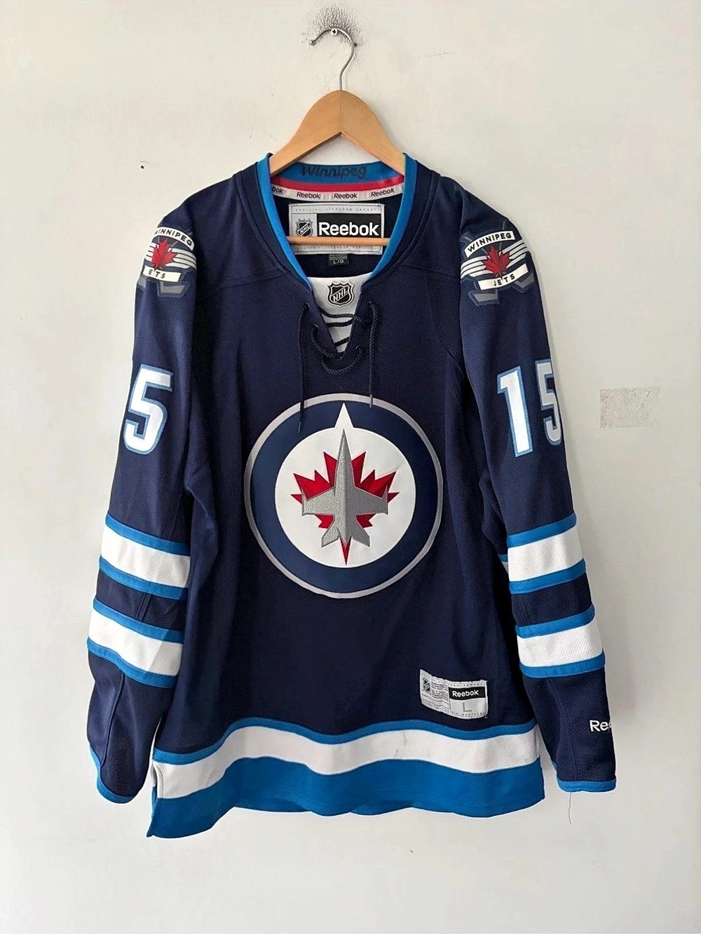 Reebok Winnipeg Jets Tanner Glass Jersey Size L